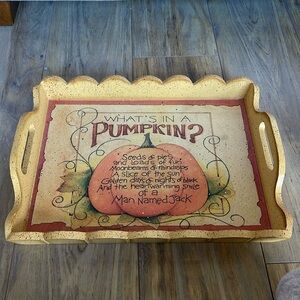 Fall themed wood tray